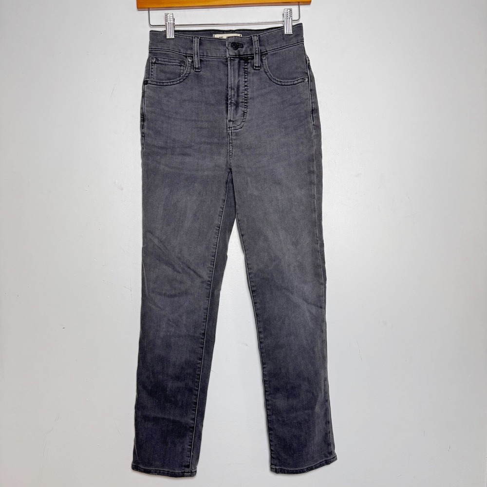 Madewell‎ The Perfect Vintage Jean Women 23 Black High Rise Straight Leg Denim